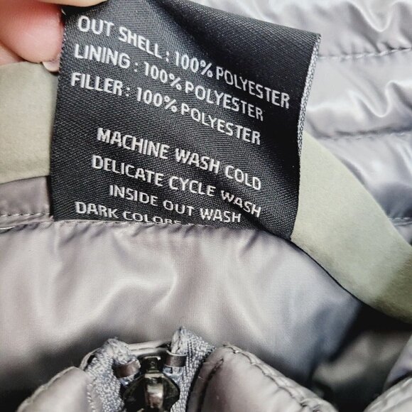 Vintage Blue Ocean Collection Puffer Vest Lightweight Liquid Gray Y2K Small NEW - Picture 9 of 9